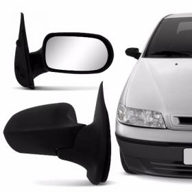 Retrovisor Palio Fire G2 01 02 03 4 Portas Preto Sem Controle